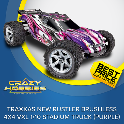 Traxxas Rustler 4X4 VXL Brushless 4WD Stadium Truck (Pink) RTR