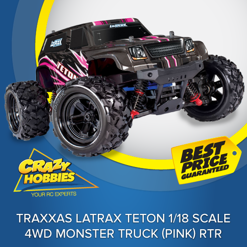 traxxas LaTrax Teton Monster Truck (Black,Red,Blue,Pink) RTR *SOLD OUT*