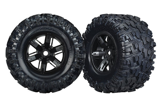 Traxxas X-Maxx Pre-Mounted Tires & Wheels (Black) (2) (8S Rated) *SOLD OUT*