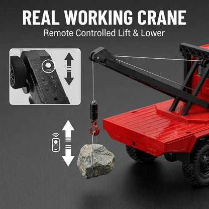 MN Model Toyota LC79 with Crane RC Rock Crawler Electric 4WD 1/12 Scale RTR - Red