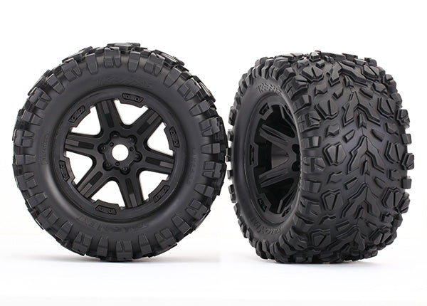 Traxxas Tires & wheels, assembled, glued (2) (17mm splined) (TSM rated)