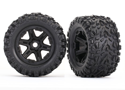 Traxxas Tires & wheels, assembled, glued (2) (17mm splined) (TSM rated)