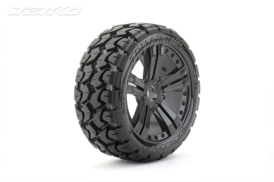 JETKO 1/8 BUGGY EX-TOMAHAWK TYRES (CLAW RIM/BLACK/MEDIUM SOFT/17MM) (2PCS)