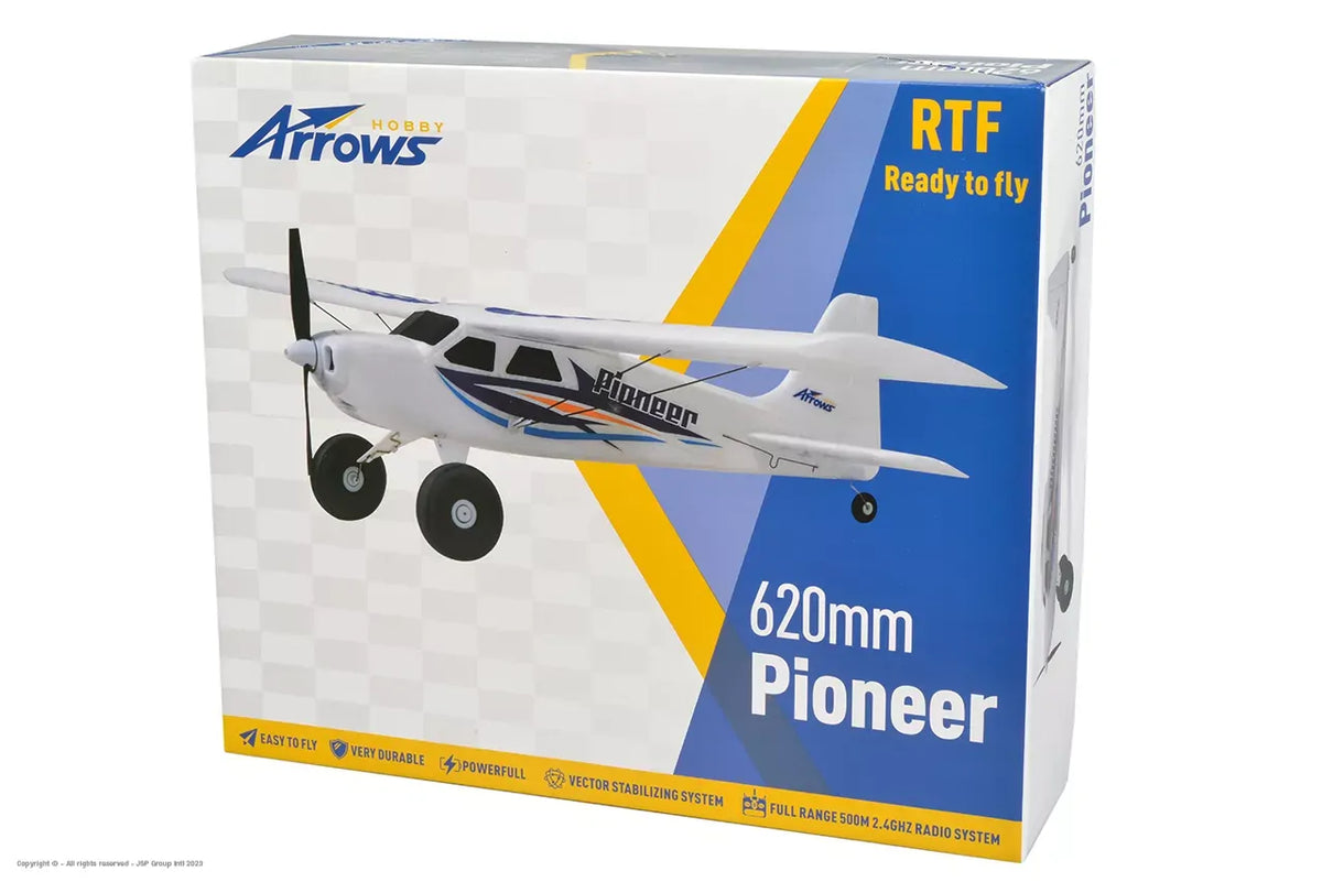 Arrows Hobby RC Plane Pioneer 620mm Gyro Mode 2 RTF