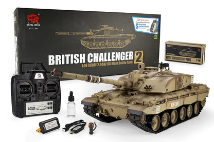 Heng Long UK FV4034 Challenger 2 RC Tank Electric Tracked 1/16 Scale RTR
