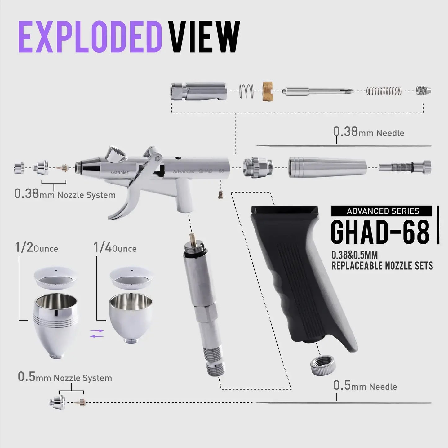 Gaahleri Airbrush GHAD-68 Advanced Series