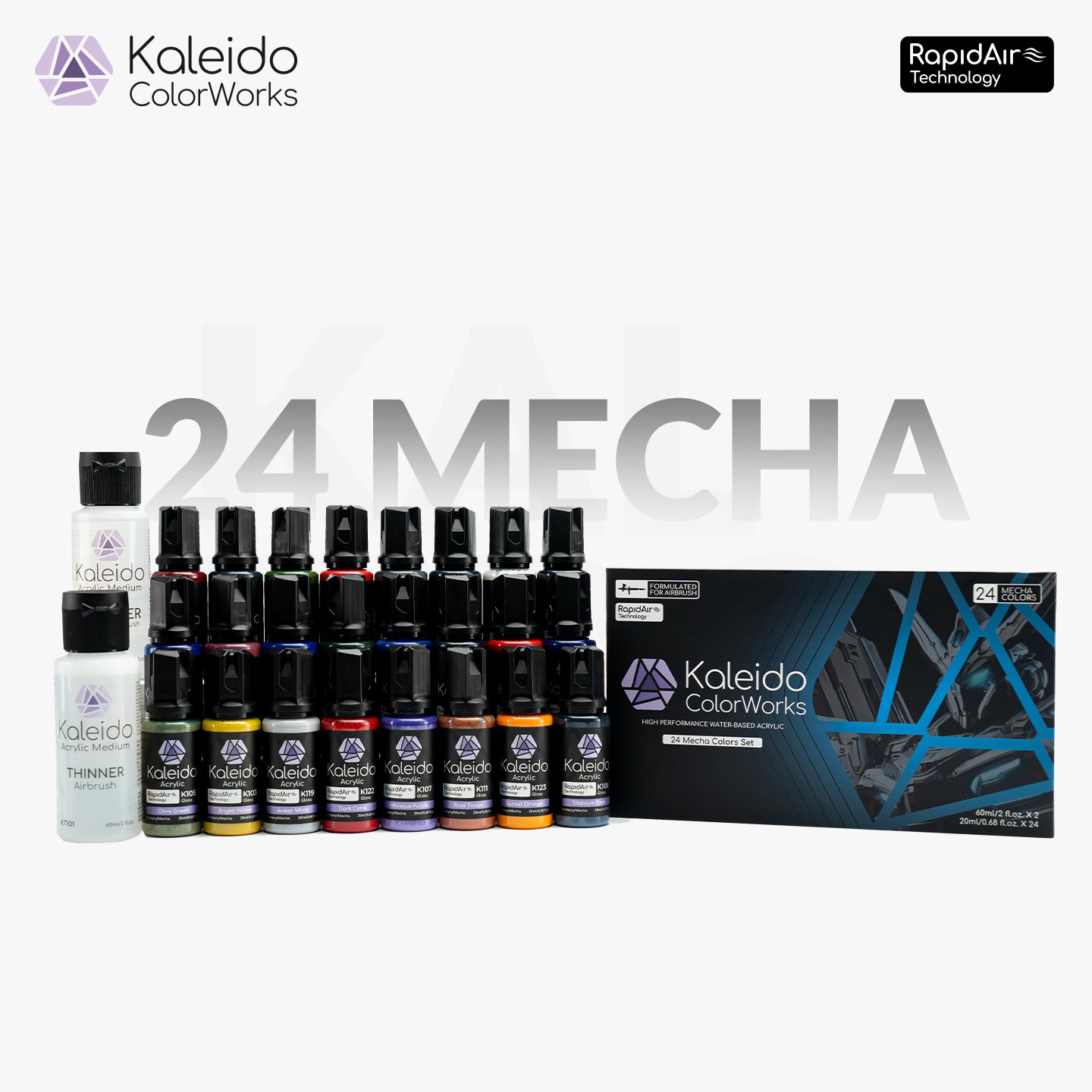 Gaahleri 24 Colour Mecha Set