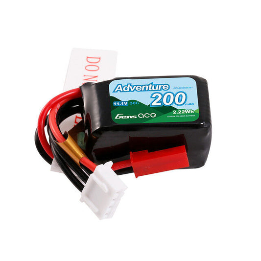 Gens Ace 3S 30C Adventure LiPo Battery Pack (11.1V/200mAh) w/JST Connector