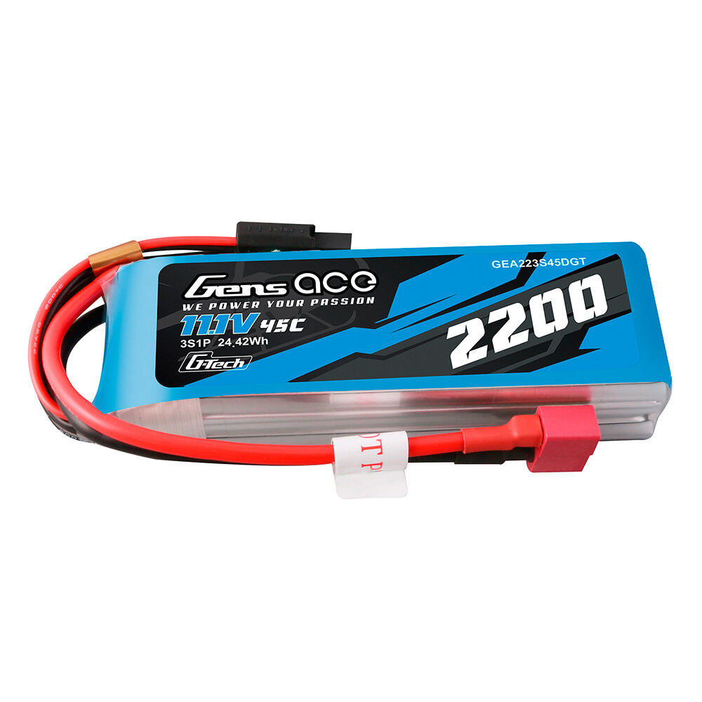 Gens Ace G-Tech Smart 3S LiPo Battery 45C (11.1V/2200mAh) w/Deans