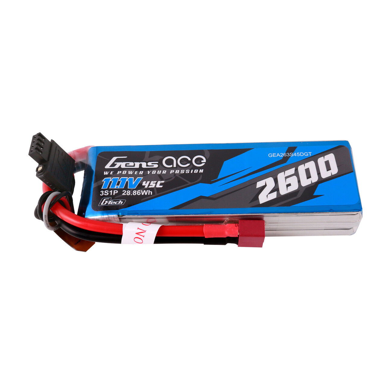 Gens Ace G-Tech Smart 3S LiPo Battery 45C (11.1V/2600mAh) w/Deans Connector