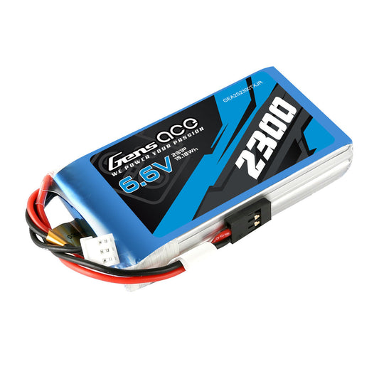 Gens Ace 2S LiFe Transmitter Battery (6.6V/2300mAh) (Futaba/FrSky) JR-3P Plug
