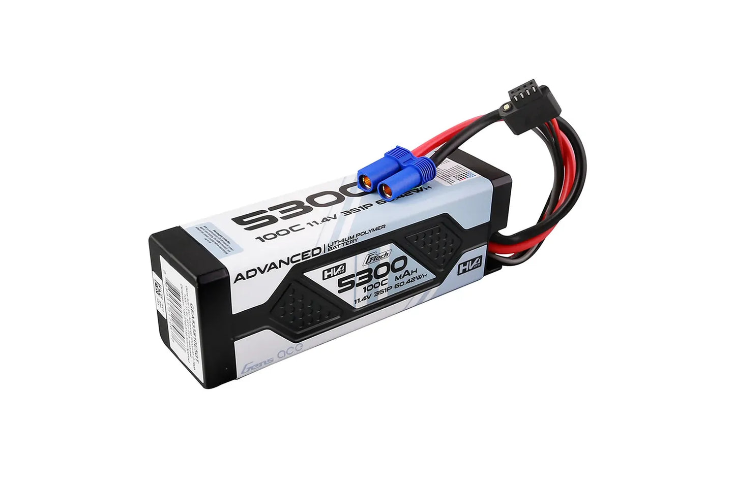 Gens Ace G-Tech Advanced Smart 3S LiHV Battery 100C (11.4V/5300mAh) w/EC5