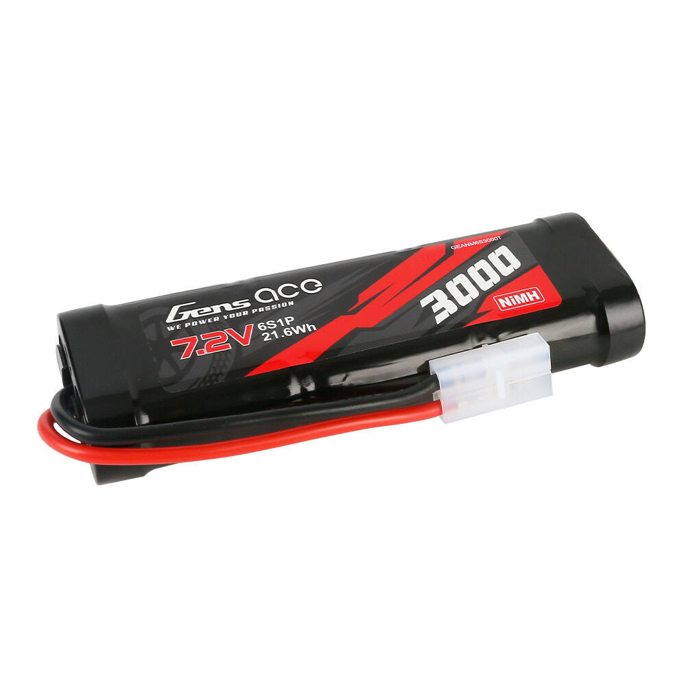 Gens Ace 6-Cell 7.2V NiMh Battery w/Tamiya Connector (3000mAh)