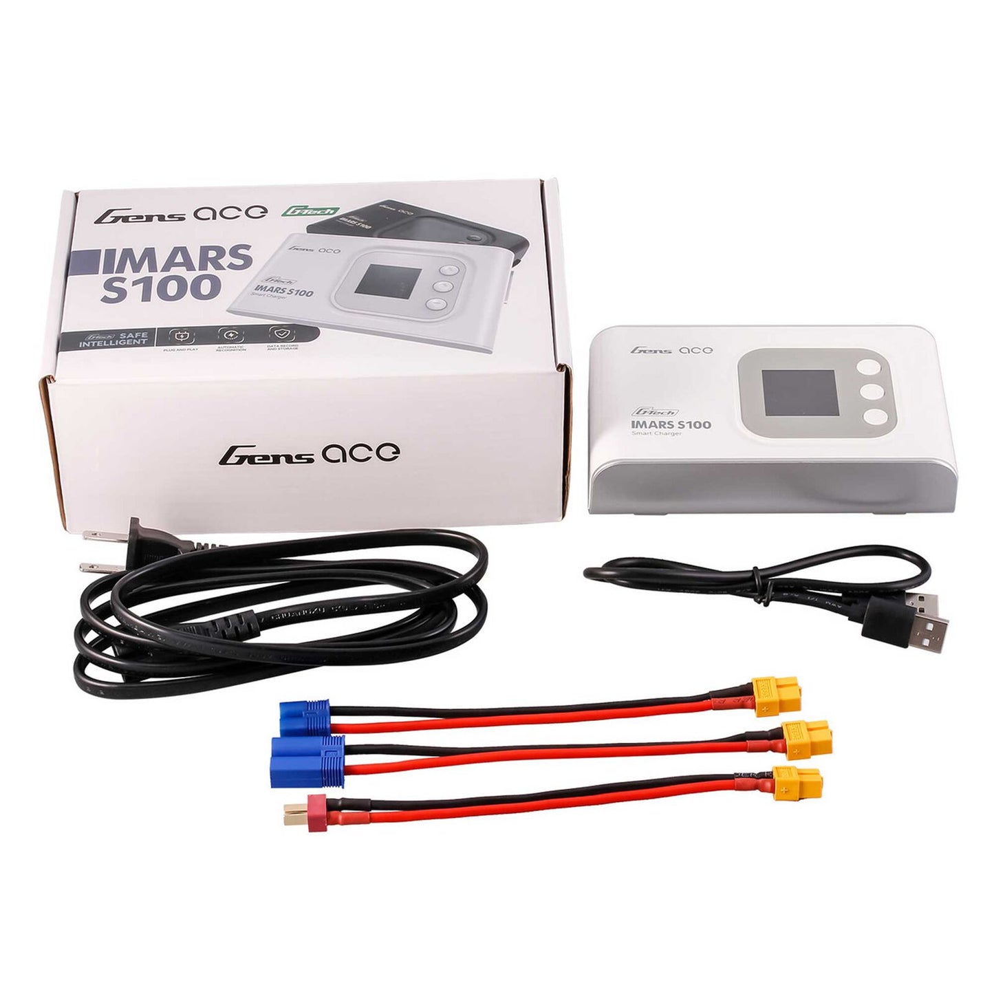 Gens Ace iMars S100 G-Tech AC Balance RC Battery Smart Charger- White