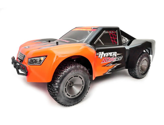 HOBAO HYPER 10SC 2.0 ELECTRIC TRUCK WITH ORANGE/BLACK BODY RTR