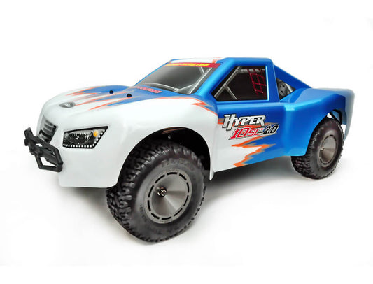 HOBAO HYPER 10SC 2.0 ELECTRIC TRUCK WITH BLUE/WHITE BODY RTR