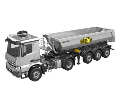 Kabolite K5801 RC Truck Electric 4WD 1/14 Scale RTR with Electric Axle Tipper Trailer - Silver