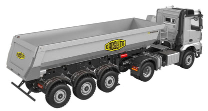 Kabolite K5801 RC Truck Electric 4WD 1/14 Scale RTR with Electric Axle Tipper Trailer - Silver