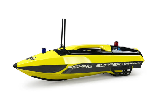 Joysway Fishing Surfer V2 Surfcasting Bait Boat GPS 850mm RTR w/ TF520 Fish Finder - Yellow