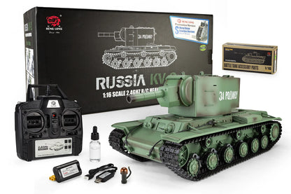 Heng Long Russian KV-2 (Kliment Voroshilov) RC Tank Electric 1/16 Scale RTR