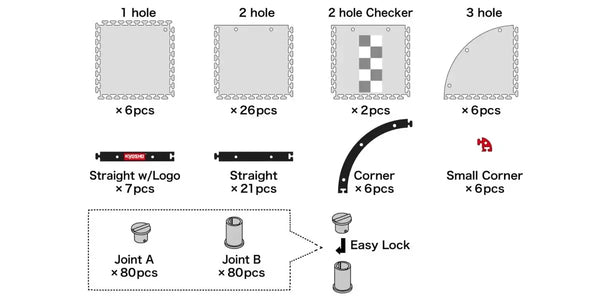 Kyosho Mini-Z Carpet Track 50 Basic Set (40pcs) *COMING SOON*