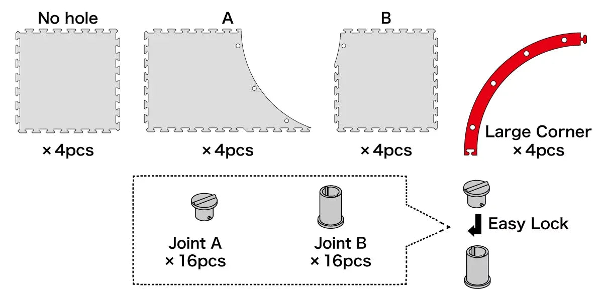 Kyosho Mini-Z Carpet Track 50 Large Corner (12pcs) *COMING SOON*