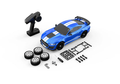 MJX RC Ford Mustang Shelby GT500 RC Car Electric Brushless 4WD 1/10 Scale RTR - Blue