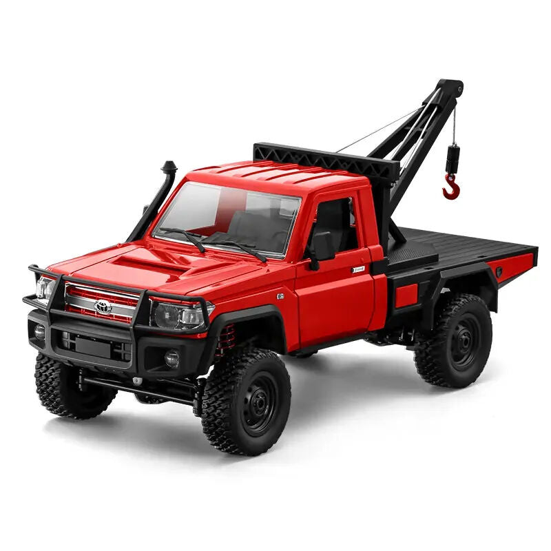 MN Model Toyota LC79 with Crane RC Rock Crawler Electric 4WD 1/12 Scale RTR - Red