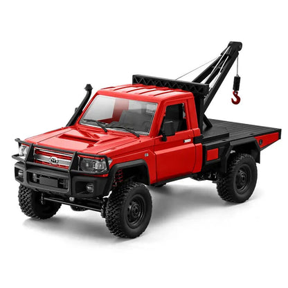 MN Model Toyota LC79 with Crane RC Rock Crawler Electric 4WD 1/12 Scale RTR - Red