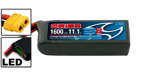 TEAM ORION 11.1v 1600mah 75C (XT60) - drone LiPo