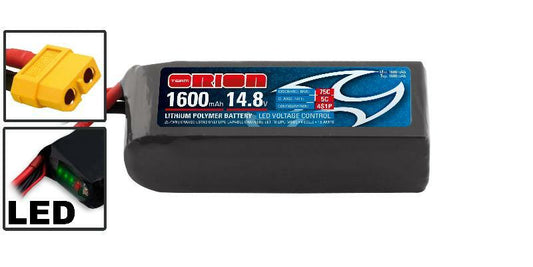 TEAM ORION LiPo 1600mAh 4S 14.8V 75C (XT60) - Racing Drone Battery