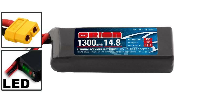TEAM ORION LiPo 1300mAh 4S 14.8V 75C (XT60) - Racing Drone Battery