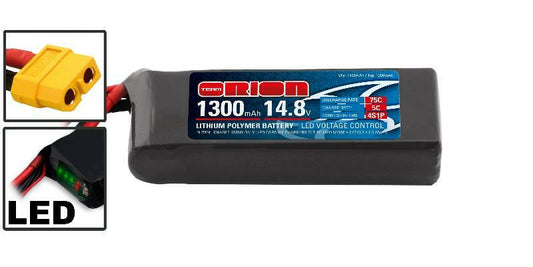 TEAM ORION LiPo 1300mAh 4S 14.8V 75C (XT60) - Racing Drone Battery