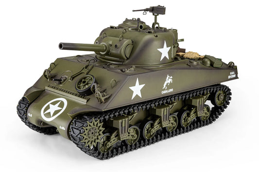 Heng Long USA M4A3 Sherman RC Tank Electric Tracked 1/16 Scale RTR