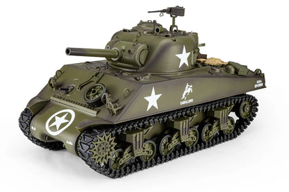 Heng Long USA M4A3 Sherman RC Tank Electric Tracked 1/16 Scale RTR