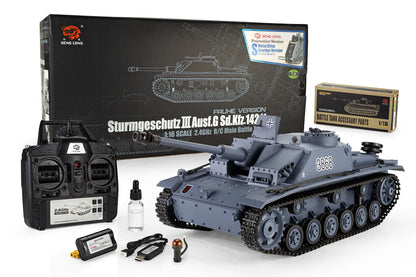 Heng Long German StuG III Ausf. "Sturmgeschütz" (F8 Type) RC Tank Electric Tracked 1/16 Scale RTR