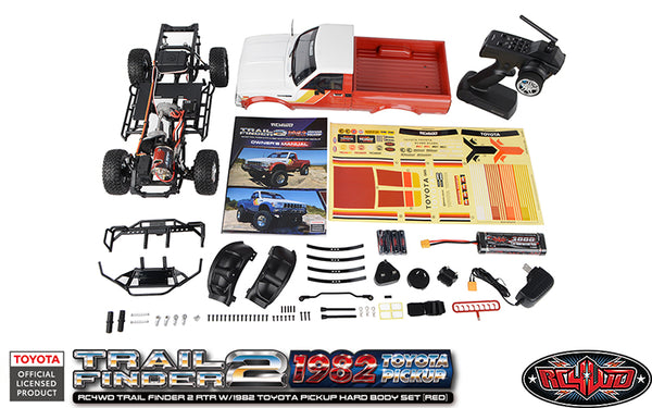 RC4WD Trail Finder 2 RTR w/1982 Toyota Pickup Hard Body Set (Red)