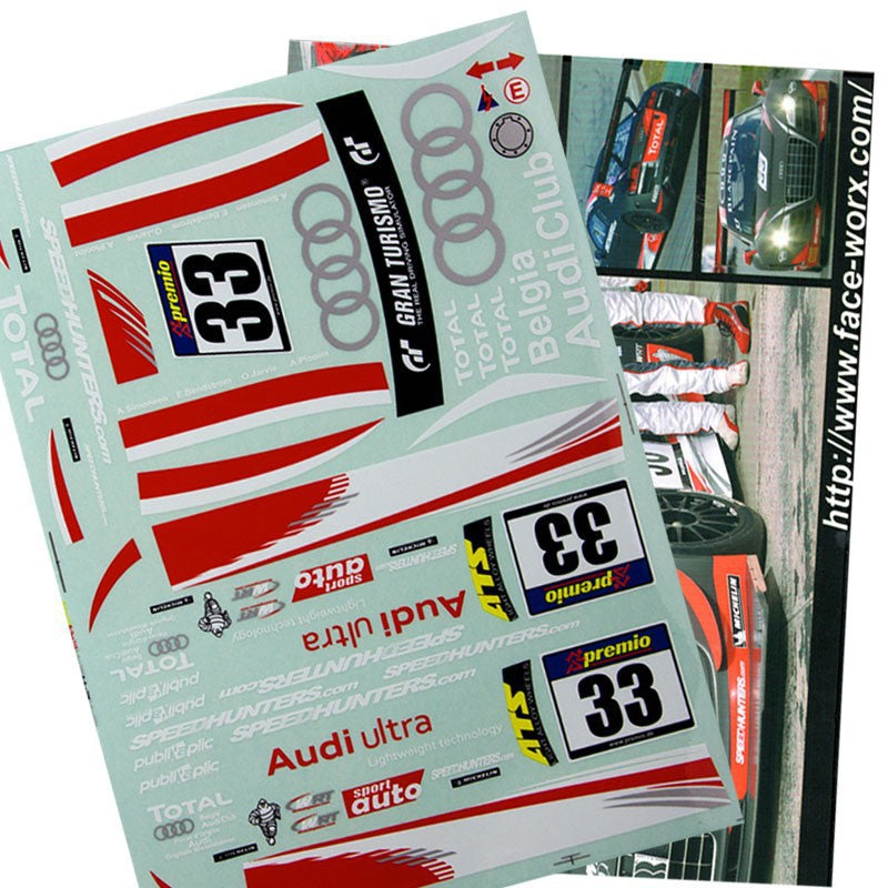 Faceworx Decal Audi WRT Speedhunters for 1/10
