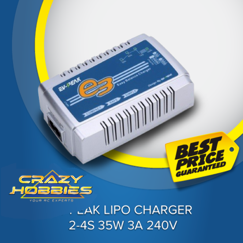 EV-PEAK LIPO CHARGER 2-4S 35W 3A 240V