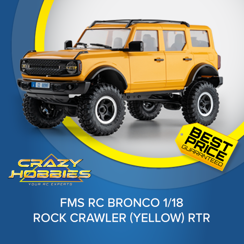FMS/EAZY RC BRONX 1/18 ROCK CRAWLER (YELLOW) RTR *IN STOCK*