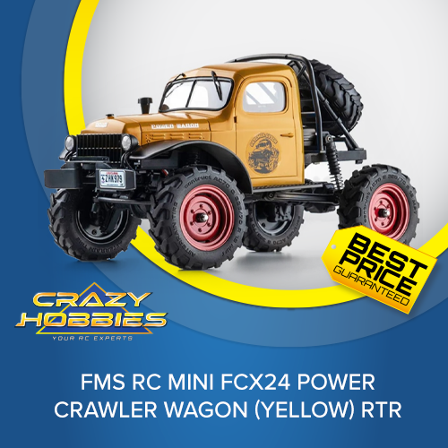FMS RC MINI FCX24 Power Crawler Wagon (YELLOW) RTR *IN STOCK*