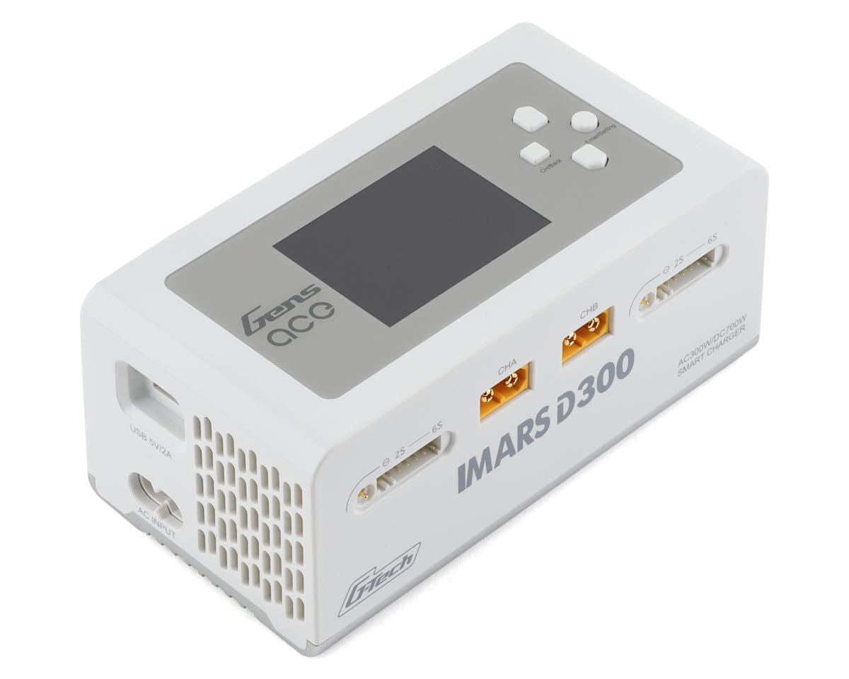 Gens Ace Imars D300 G-Tech Dual AC/DC Charger (6S/16A) (White) *IN STOCK*