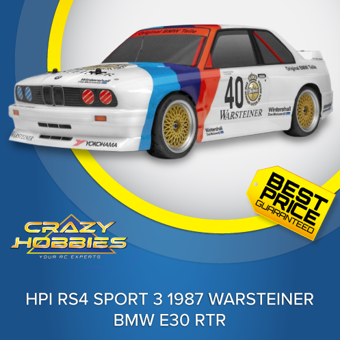 HPI RS4 SPORT 3 1987 WARSTEINER BMW E30 RTR *SOLD OUT*