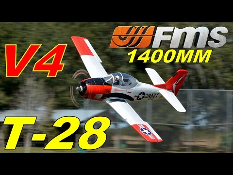 *CLEARANCE SALE* FMS RC T-28D Trojan 1.4M V4 Red PLANE PNP *IN STOCK*