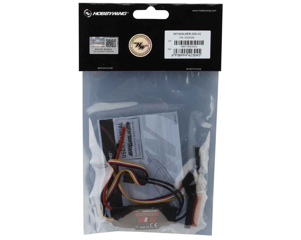 Hobbywing Skywalker V2 20Amp Brushless ESC