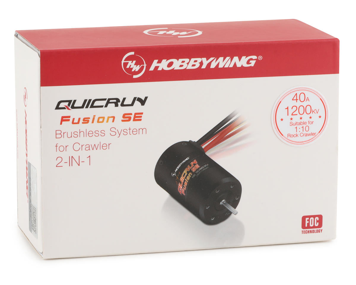 Hobbywing QuicRun Fusion SE FOC 2-in-1 Crawler Brushless ESC & Motor System (1200Kv) (540 Spec)