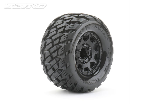 JETKO 1/10 MT 2.8 EX-ROCKFORM TYRES TRAXXAS STAMPEDE/RUSTLER (CLAW RIM/BLACK/MEDIUM SOFT/12MM) (2PCS)