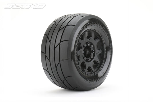 JETKO PRE-MOUNTED 1/8 MT 3.8 EX-SUPER SONIC TYRES  TRAXXAS MAXX (CLAW RIM/BLACK/MED SOFT/17MM) (2PCS)