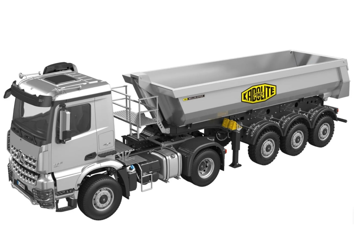 Kabolite 1/14 Scale 4X4 RC Tractor Truck 3Axles AWD W/ Electric Lifting Hopper Dump Trailer Tipper