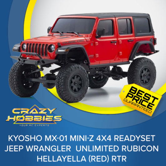 Kyosho Mini-Z 4X4 MX-01 Jeep WRANGLER UNLIMITED Rubicon Red *IN STOCK*